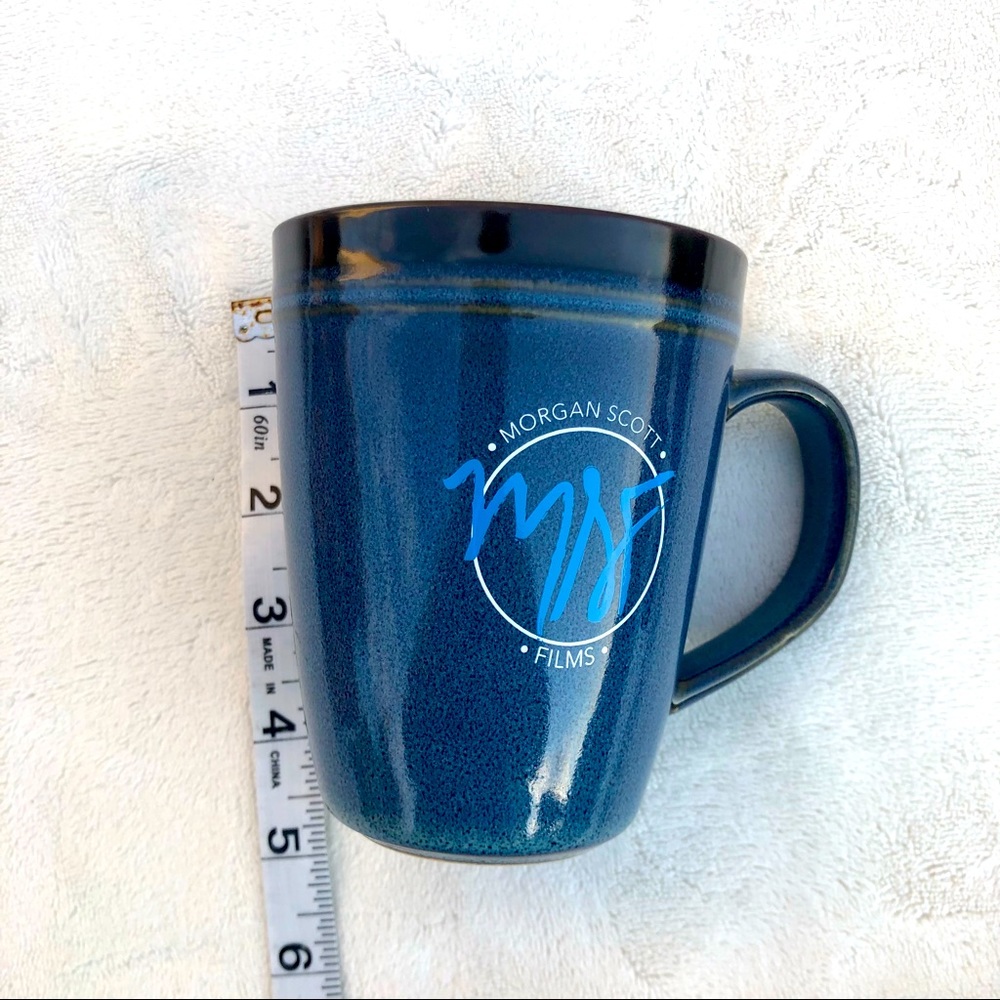Coffee Cup Mug by Morgan Scott Films Blue